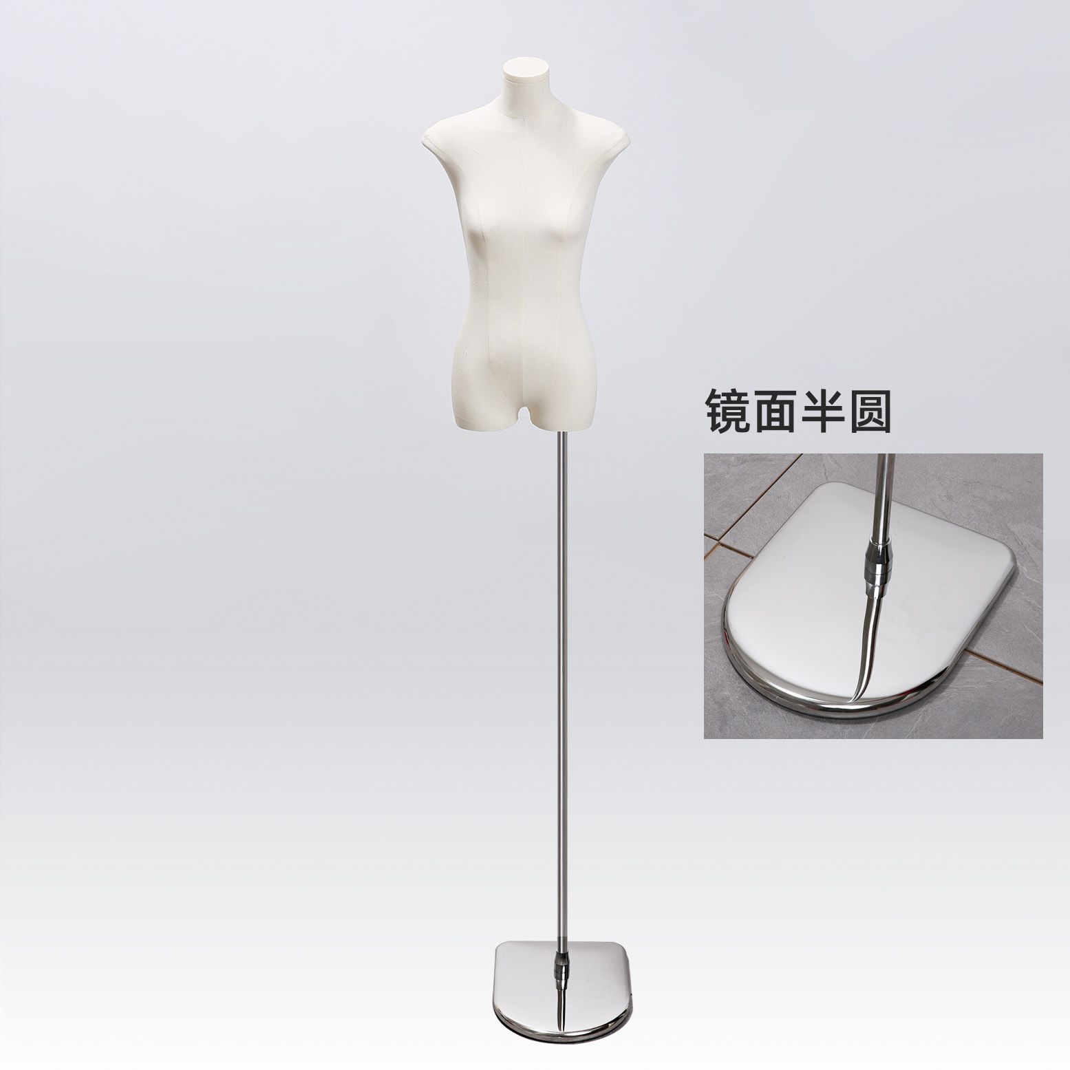 Tienda de ropa de estilo coreano cuerpo plano de alto nivel de mujer mitad de ventana de ropa de mujer muñeca plataforma de exhibición de cuerpo grueso nuevo pecho pequeño