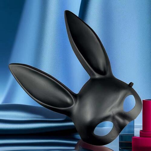 Cross-border supply rabbit mask sexy nightclub dance party dress party bunny girl half face props wholesale