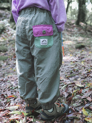 Children's Foot-binding Pants 2025 Autumn Women and Children Outdoor Quick-drying Pants Colorful Pocket Work Pants Baby Pants