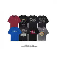 Streetwear Crewneck Casual Short Sleeve Pure Cotton Men's T-Shirt Soft Comfortable Print Washed Distressed Heavyweight Base Layer Tee