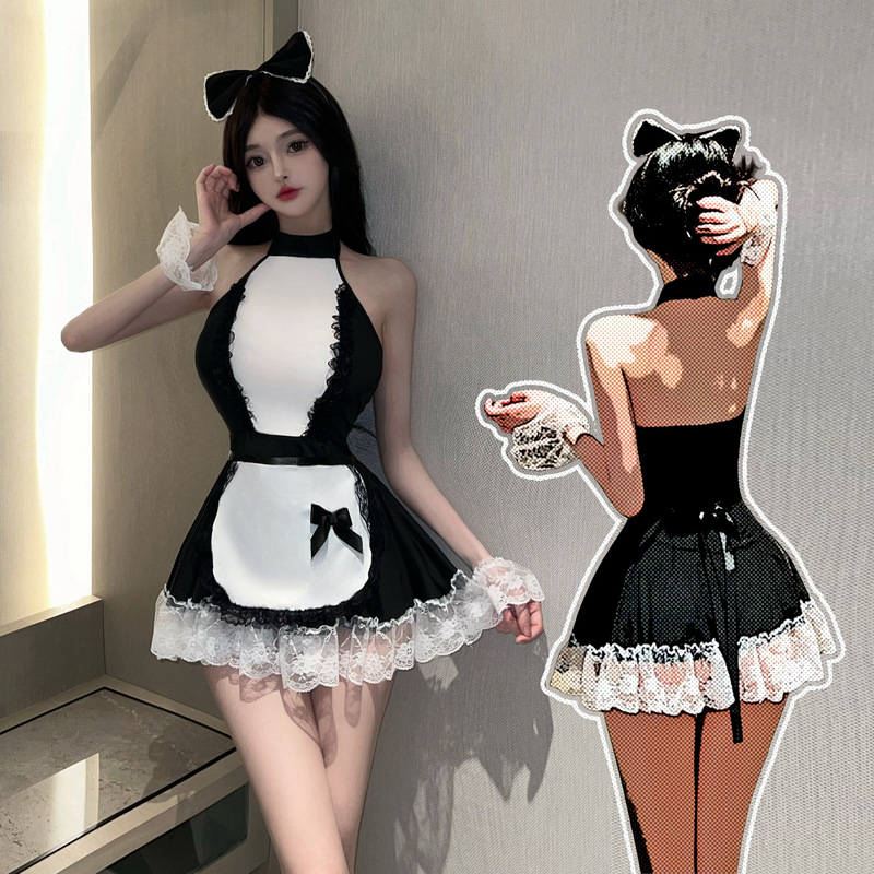 Original Design Sexy Underwear Sexy Maid Dress Maid Uniform Cosplay Lace Deep V Hollow suit Generation Original Design Sexy Underwear Sexy Maid Dress Maid Uniform Cosplay Lace Deep V Hollow suit Generation