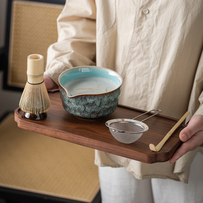 窯変日本抹茶茶道陶器抹茶茶碗茶筅スタンド越境茶碗抹茶カップ泡立て器茶筅器具|undefined