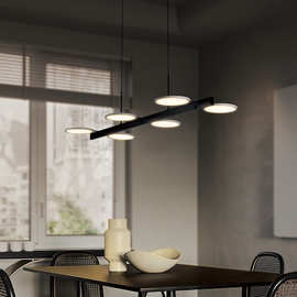 吊灯北欧极简餐厅现代简约灯创意书房轻奢餐桌灯长条灯具吧台灯