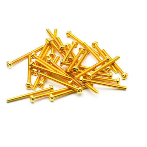 Electric guitar humbucker frame height adjustment screw 2.5*32MM screw spring black gold chrome