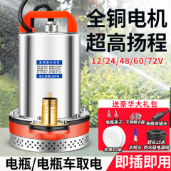 DC 水中ポンプ 12V24V48V60V72V 水ポンプ農業屋外ポンプ家庭用プラグインバッテリーカー