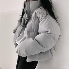 韓国公式サイトchi冬のカジュアルなゆるい手栓綿保温綿服女性の怠惰な綿服の短いコート女性