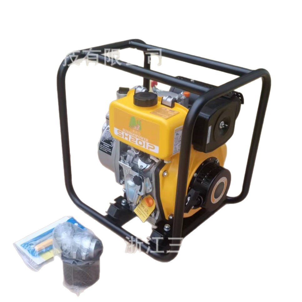 柴油水泵清水泵2/3/4寸手启动电启动外贸批发工地抽水农田灌溉
