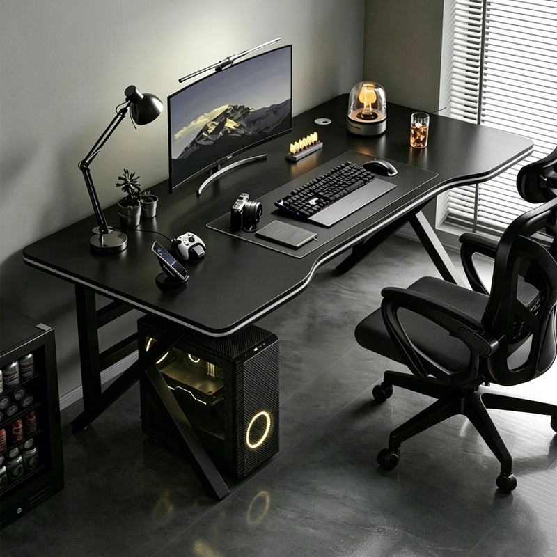 Carefully Selected Computer Desks, Desktop Gaming Tables for Home Use, Can Accommodate a Console, Suitable for Bedroom Desks, Office Desks, and Simple Rental Apartments