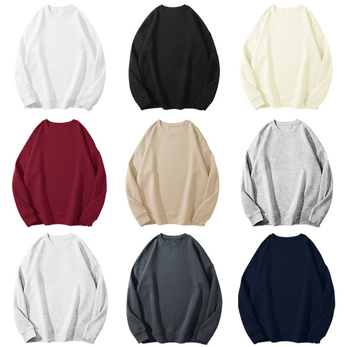 Cross-border Amazon foreign trade 320g loose drop-shoulder solid color hoodie for men and women, hooded, large size blank version with logo