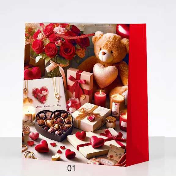 Cross-Border Spot Valentine's Day Gift Bag Printing Handbag Wholesale Factory Direct Sales Good Load-Bearing and Good Stickiness Cross-Border Spot Valentine's Day Gift Bag Printing Handbag Wholesale Factory Direct Sales Good Load-Bearing and Good Stickiness
