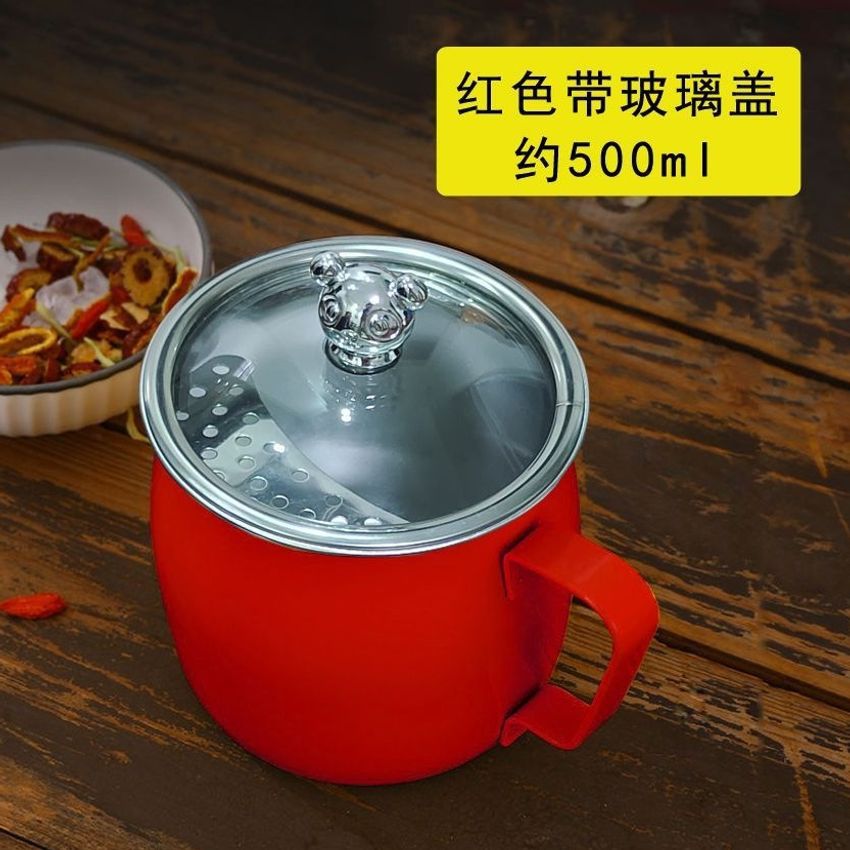 Taza de Acero Inoxidable con Filtro y Asa Resistente a Caídas para Té y Agua Oficina y Hogar