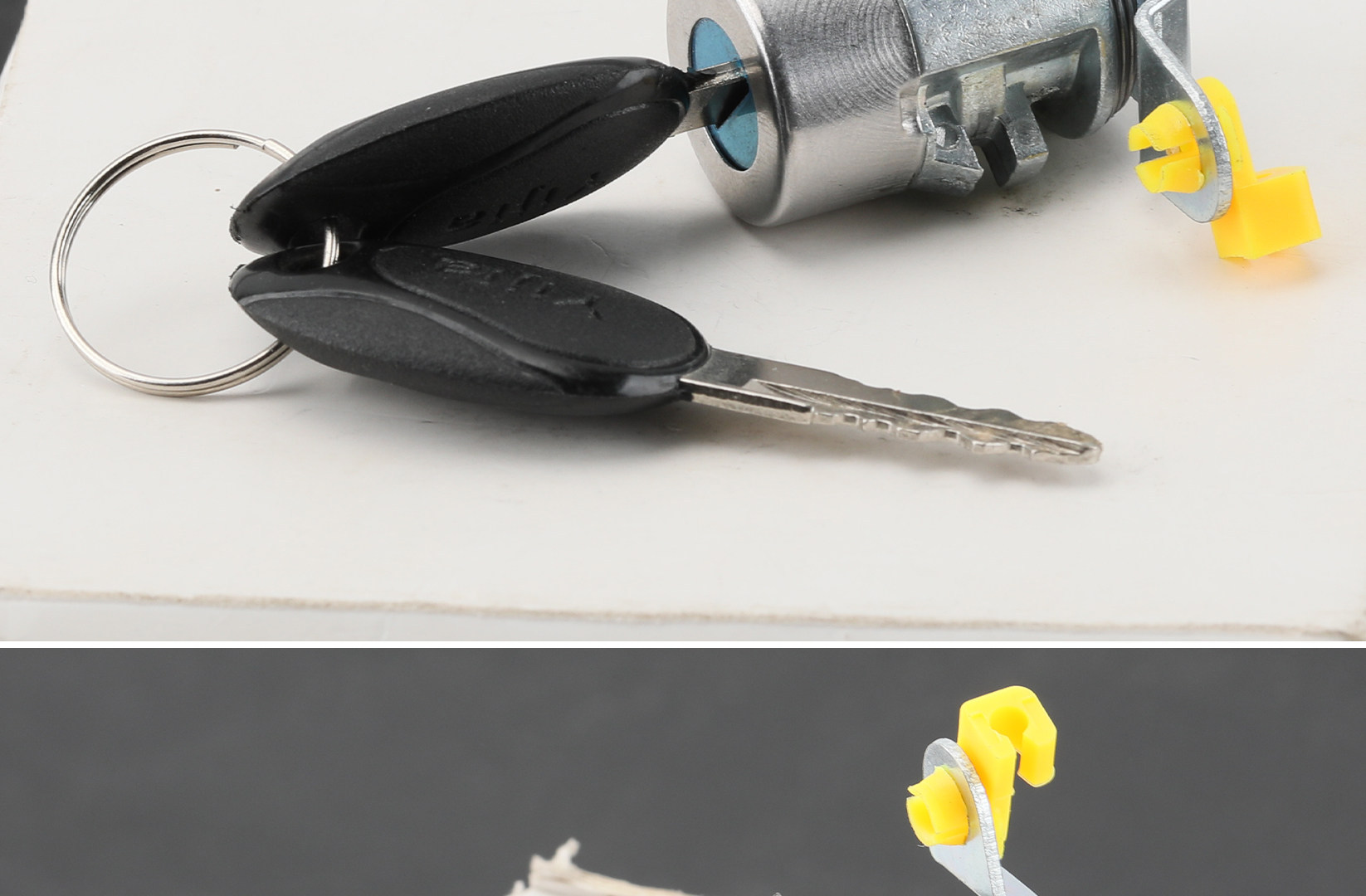 Electric Vehicle Door Lock Cylinder Suitable for Longqi Four-Wheel Vehicle Door Handle Lock Cylinder, Enclosed Vehicle Metal Key Lock Cylinder, Universal