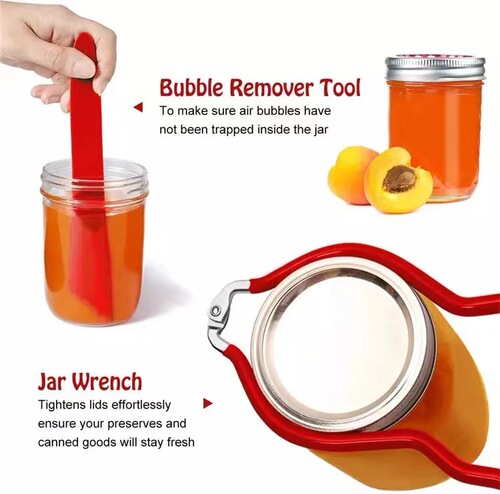 Jam canning kitchen gadgets 7-piece set insulated canning tongs and basket set canning kits