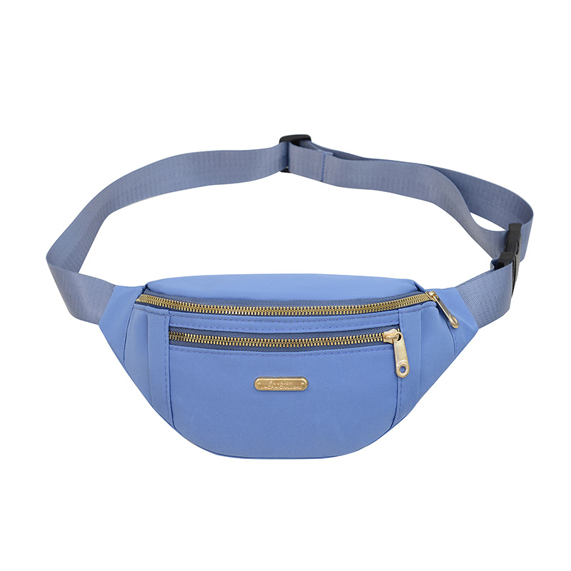 Bolso de cintura al por mayor de gran capacidad coreana bolso de cintura de moda de mujer doble cremallera bolso de cintura de teléfono móvil bolso de pecho de mujer