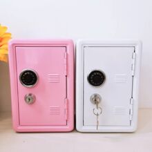 韩国ins小红书同款迷你金属保险箱创意储蓄罐钥匙保险柜桌面摆件