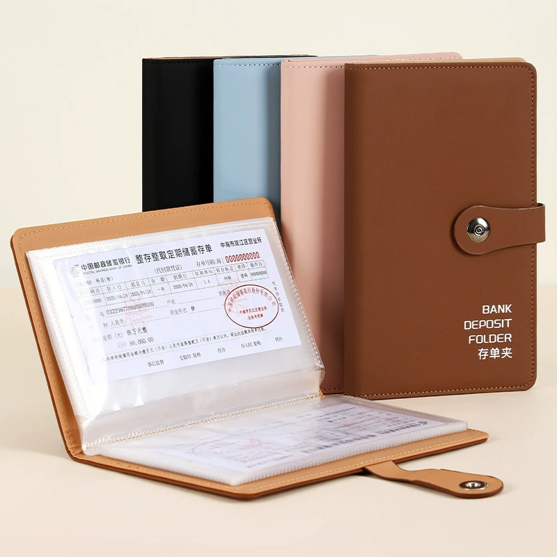 Книга для хранения сберегательных книжек, держатель для чеков и квитанций, органайзер для банковских книжек, чеков, банкнот и сберегательных книжек, коллекционная книга для хранения документов