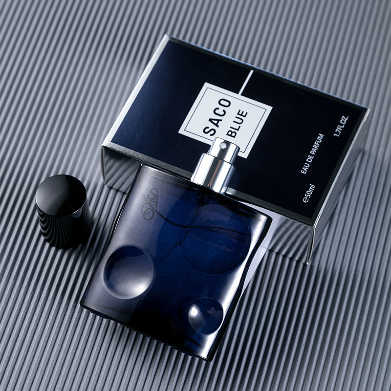 SACO香伴一生蔚藍男士香水清新持久留香味古龍淡香氛50ml廠家批發