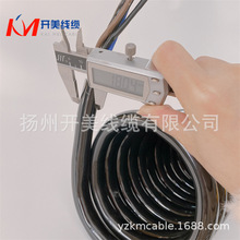 3芯4平方CAT6網線組合線舞台機械設備用升降機電纜線伸縮螺旋電纜