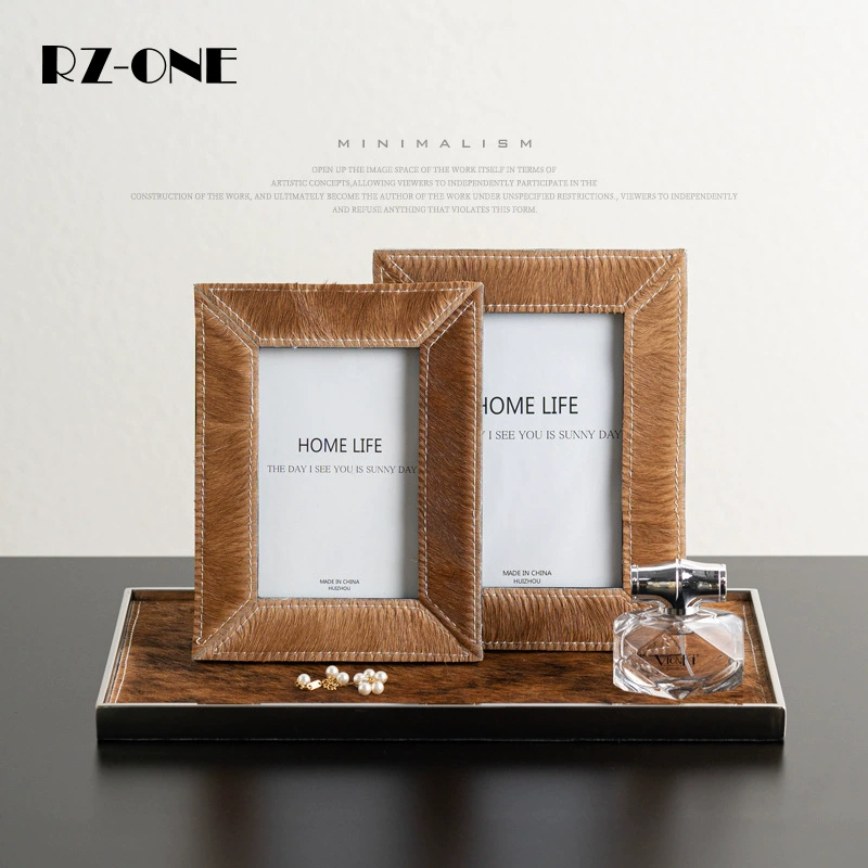 Certiser Тринадцать Современные легкие и роскошные кожаные фоторамки для спальни тумбочки для кабинета столешницы высокого класса домашнего декора