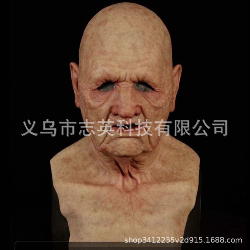 Amazon transfronteriza Venta caliente abuela sombrero carácter máscara abuelo Calvo guapo chica Halloween periférica