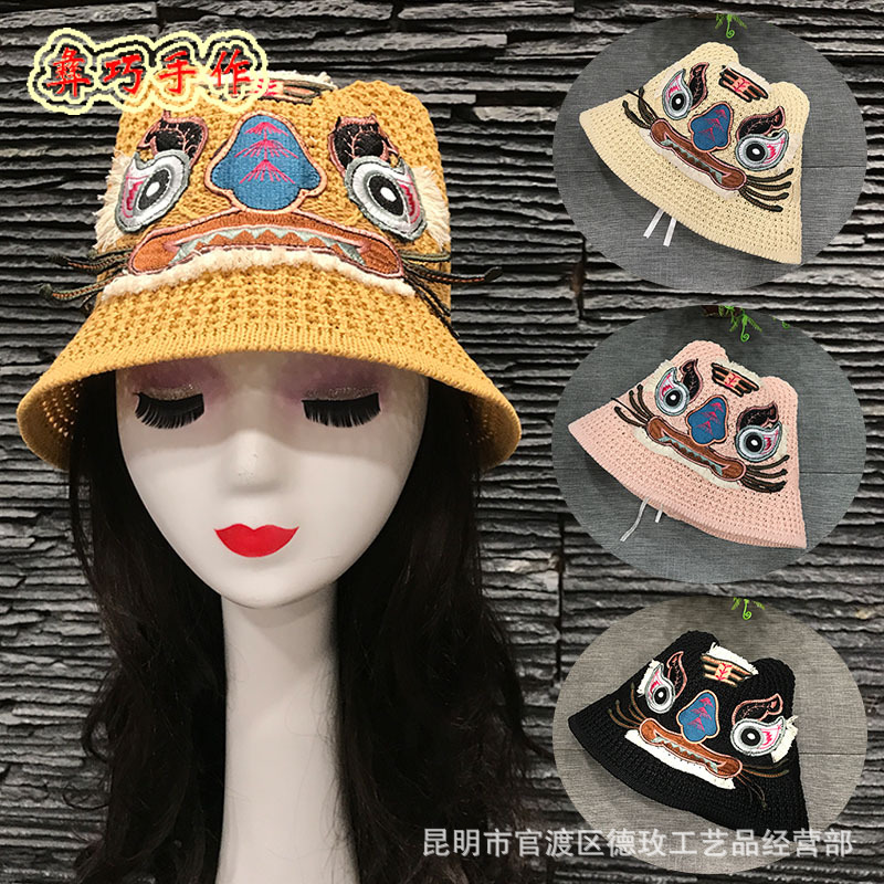 Summer breathable ethnic sun hat for adults