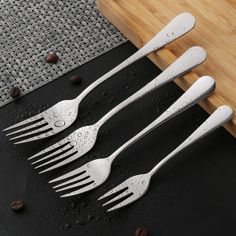 Thickened Stainless Steel Fork Adult Dining Fork Tableware Western Food Steak Fork Fork Household Creative Fork Spoon Dessert Stainless Steel