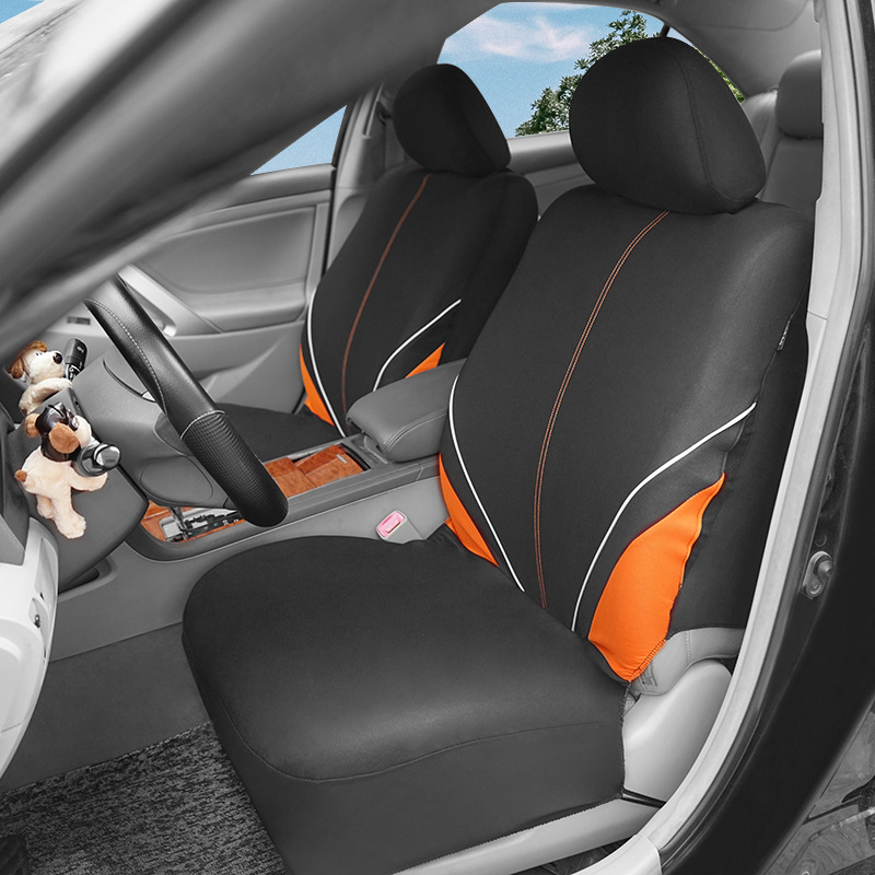 New Style Patchwork Contrasting Color Polyester Fabric Car Seat Covers Are a Hot-Selling Cross-Border Hit