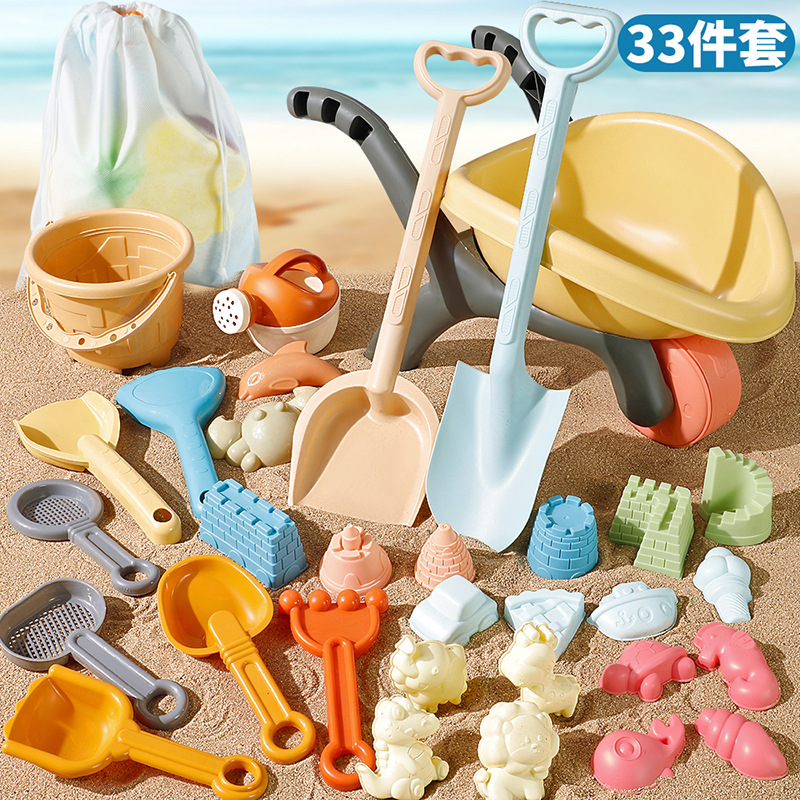 Juguetes de playa para niños traje arena pala arena herramienta de excavación carro coche de playa 4 niños y niñas 6 años de edad juguetes para niños
