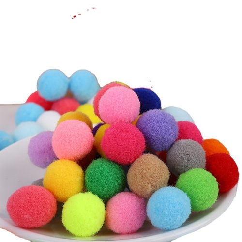 High-Elastic Colored Plush Balls Handmade DIY Small Balls Fashion Accessories for Children's Clothing and Toys