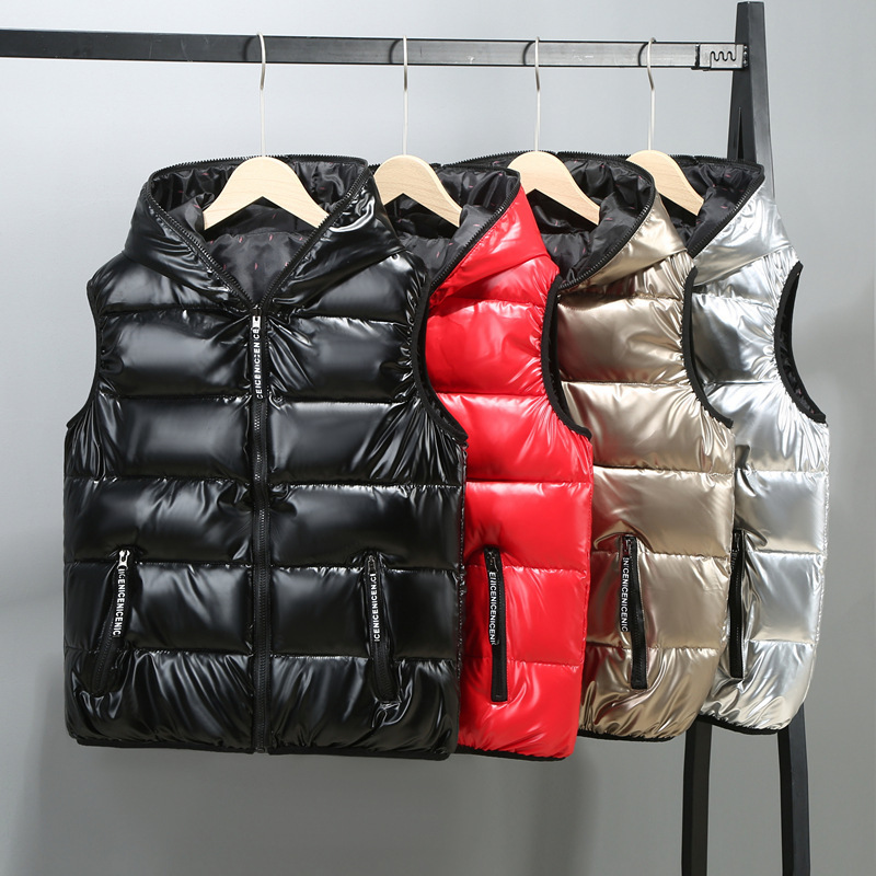 Wash-free bright cotton vest men's winter men's new hooded cotton waistcoat cotton vest overalls class uniform printed LOGO Wash-free bright cotton vest men's winter men's new hooded cotton waistcoat cotton vest overalls class uniform printed LOGO