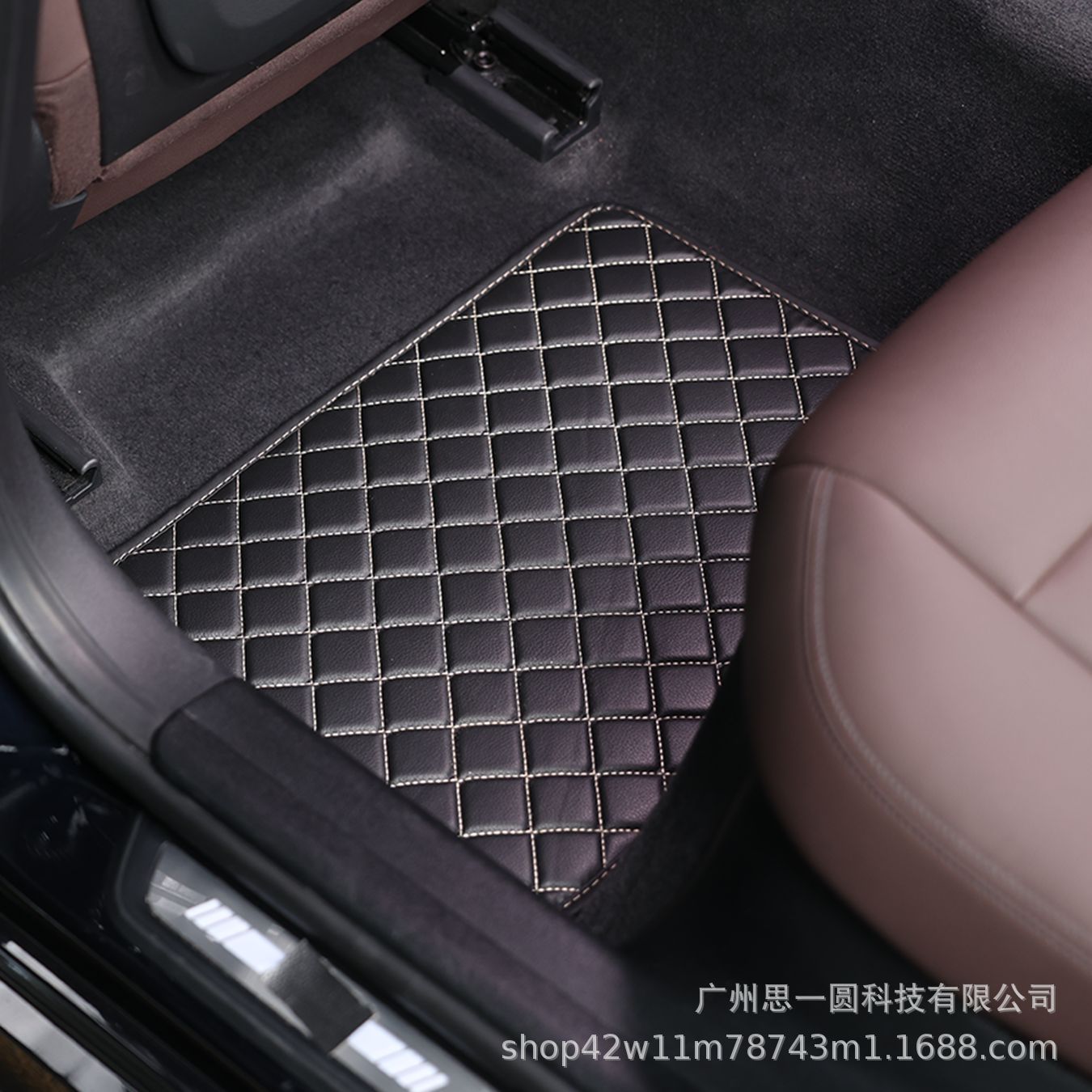 General Motors Car Floor Mats Cross-Border New Product Wholesale Foreign Trade Amazon Temu Tk Dropshipping Checkered Pattern Wear-Resistant Non-Slip