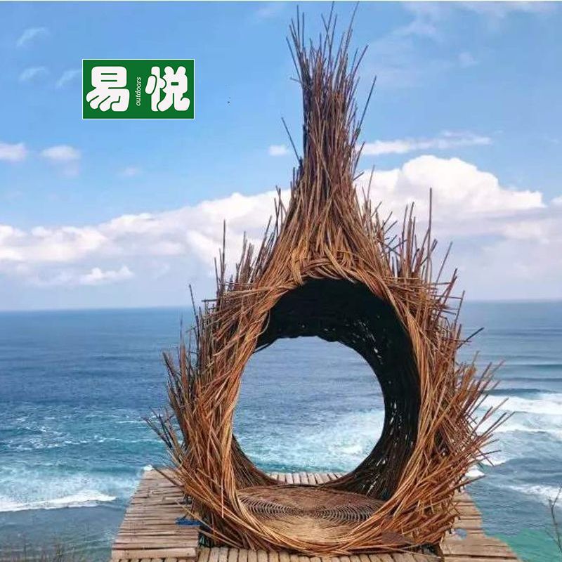 Columinar al aire libre con el mismo amor gran jaula de pájaros disparo props escénico tarjetas perforación nido de pájaros creativo celebridad en línea de Bali