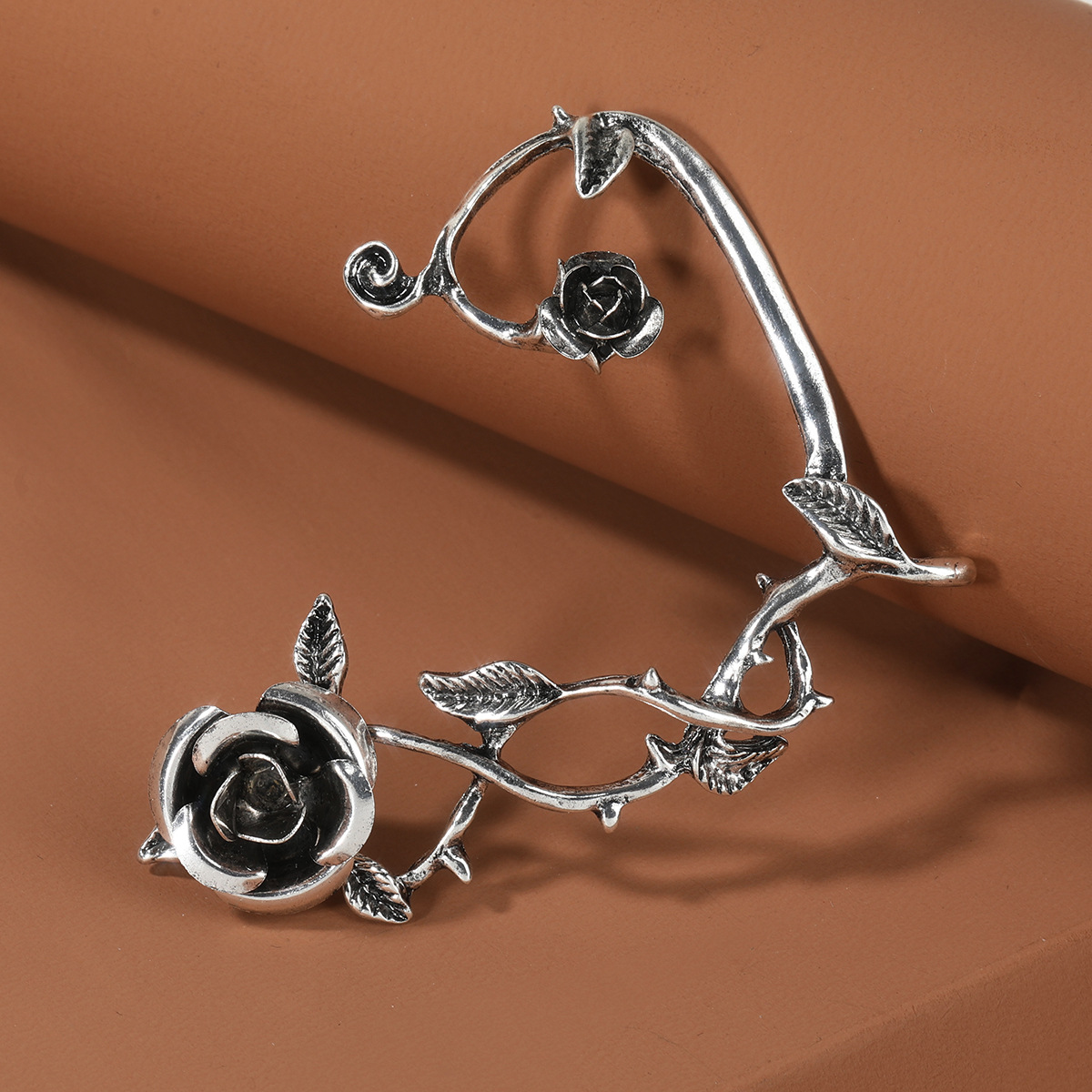 Orecchini gotici retrò con ali da elfo, clip per le orecchie per le donne, stile dark, stile punk, orecchini da diavolo, orecchini a forma di drago, ganci per le orecchie_voghion.com