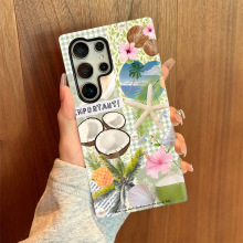跨境热销海岛风椰子适用三星S25二合一菲林手机壳S24Plus保护套女