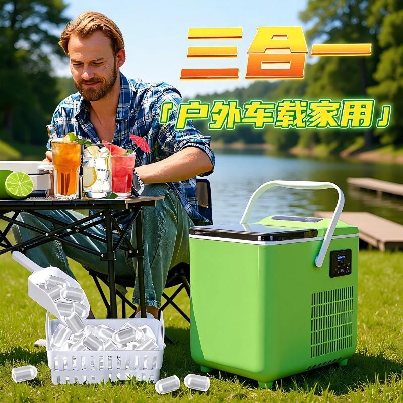 Ice Maker 24V12V Portable Mini Convenient Outdoor Car-Mounted Household Ship Small Tent Small Ice Cube Machine