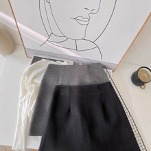 灰色半身裙女2025秋冬季外穿打底小个子a字包臀短裙修身显瘦6435
