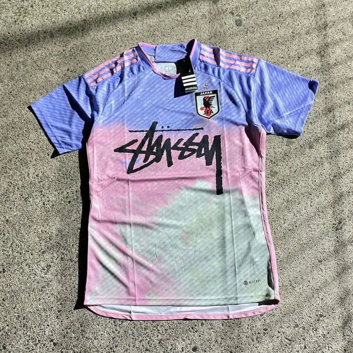 Футболка Stussy Stussy с подписью, Аргентина, Интер, Бразилия, Италия, Фламенго, короткие рукава