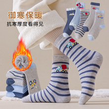 儿童袜子秋冬季加厚毛圈袜保暖男童女童卡通韩版中大童棉袜批发价
