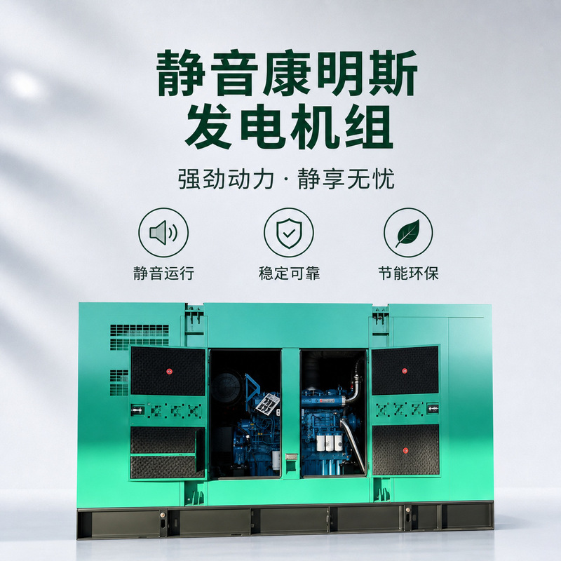Silent Cummins diesel generator set for backup power supply in shopping malls, hospitals, hotels, and office buildings, high-power Silent Cummins diesel generator set for backup power supply in shopping malls, hospitals, hotels, and office buildings, high-power