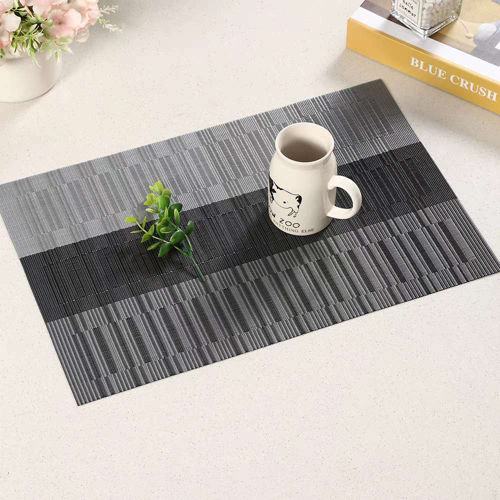 Japanese-Style Bamboo Gradient Cross-Border Western Dining Mat Teslin Heat-Insulating Pvc European-Style Light Luxury Restaurant Table Mat