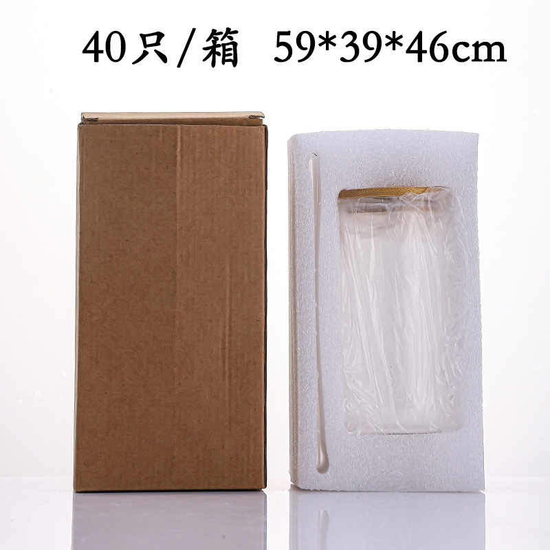 Taza de cola transfronteriza de 16oz taza de vidrio transparente de alta borosilicina taza de agua resistente al calor 500ml taza de paja de jugo de alto valor facial
