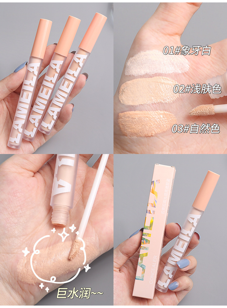 Highlighter brightening Concealer, Foundation, the same style as the popular Kuaishou Douyin concealer, can cover spots, acne and dark circles Application Scenario