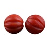 Cherry red organic round beads, carved accessory