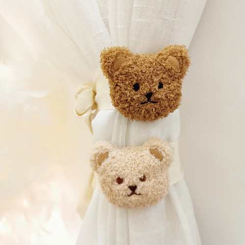 ins style bear baby room curtain straps decoration car sunshade drawstring straps mosquito net straps straps