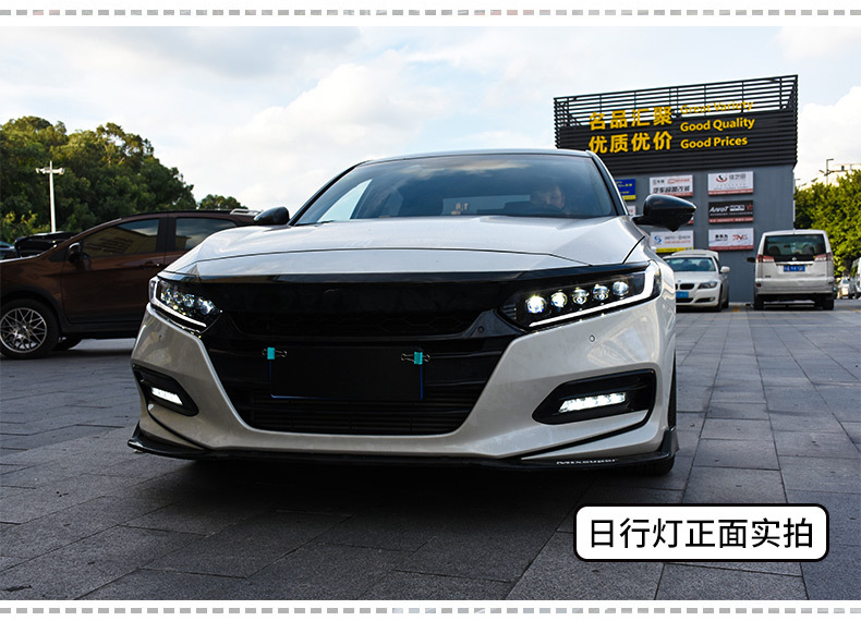Dragon King Tenth Generation Accord Headlight Assembly Modified Led Crystal Matrix Lens Running Light Sequential Turn Signal
