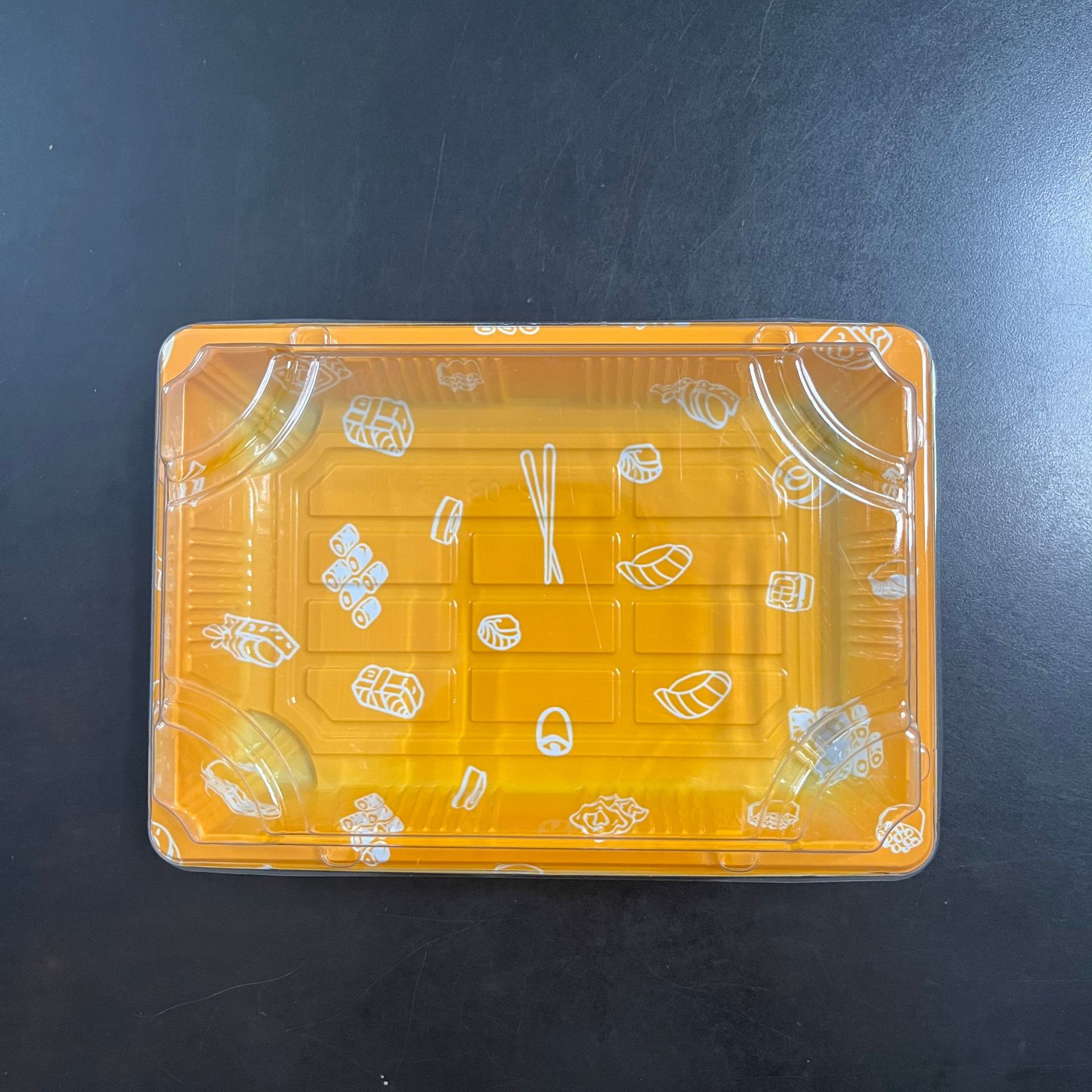 寿司盒刺身三文鱼紫菜包饭打包盒长方形吸塑盒分装保鲜盒塑料盒