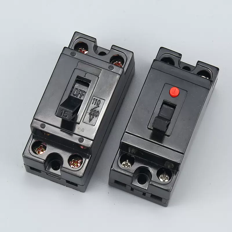 NT50红色按钮过载保护断路器 黑色胶木外壳110V/220V小型断路器
