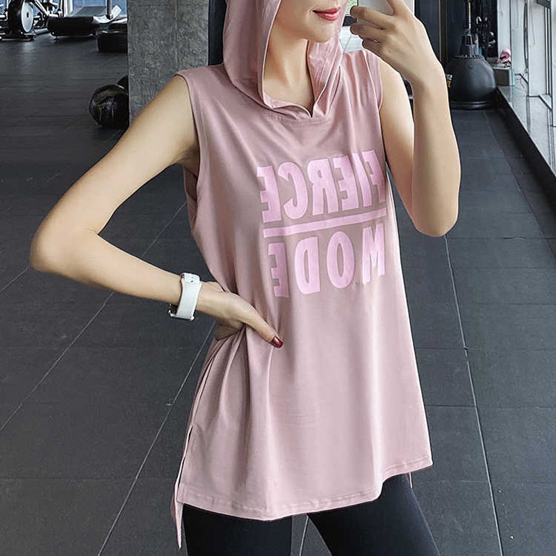 Sleeveless Yoga Wear Sports T-Shirt for Women, Summer Thin, High-Elastic, Quick-Drying Running Top, Loose Outerwear Fitness Cover-Up