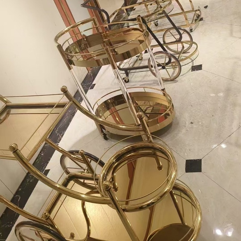 手推车移动餐车不锈钢推车酒店餐厅多层商用酒水车火锅店式推餐车|undefined
