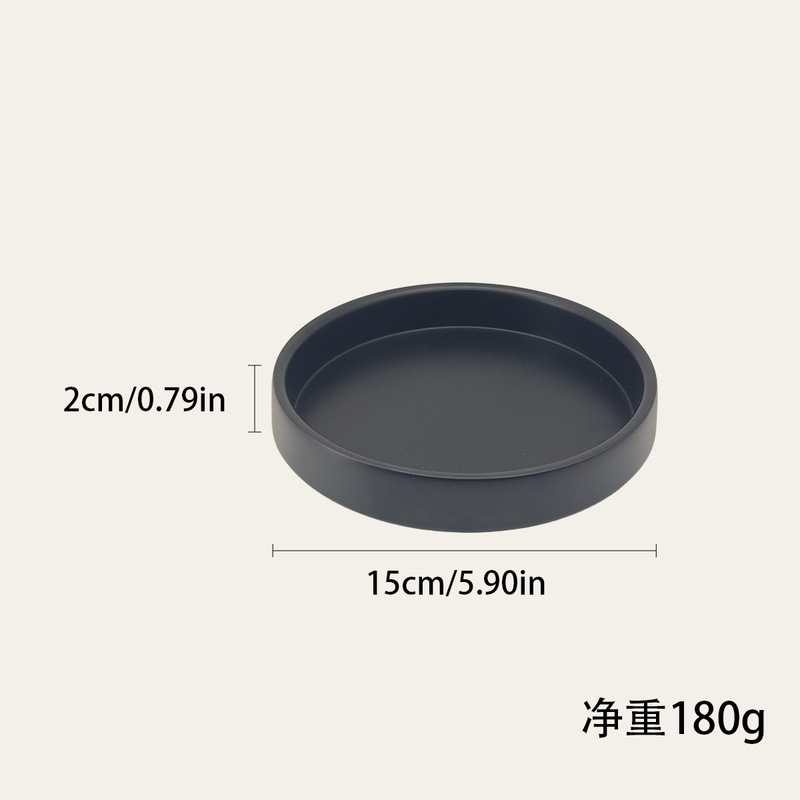 日本製メラミンプレート ステーキ 洋食プレート 黒丸トレイ 平皿 バーベキュープレート クリエイティブディッシュプレート ディッシュプレート B&|undefined